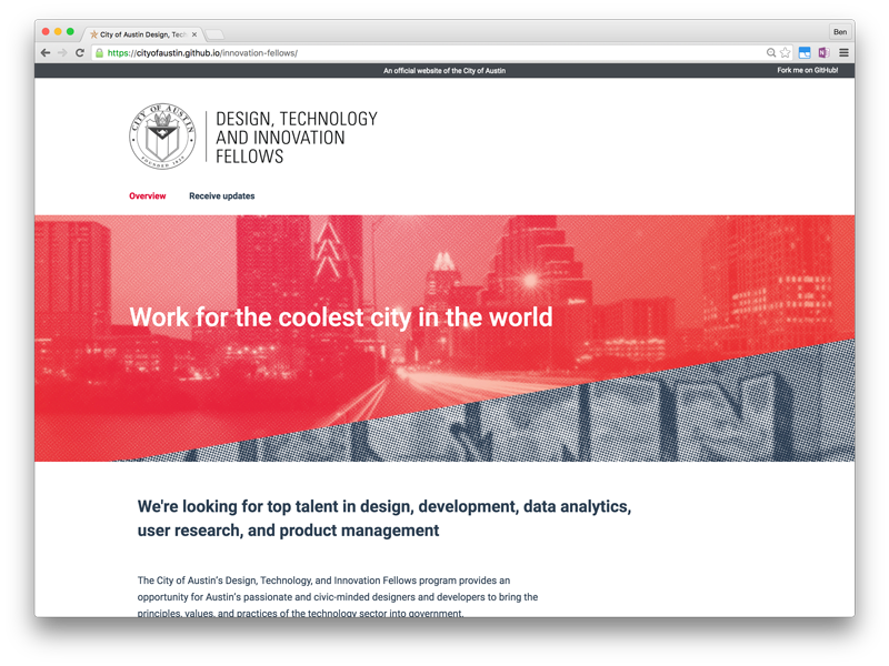 The first version of our recruiting website, forked from NYC TechJobs