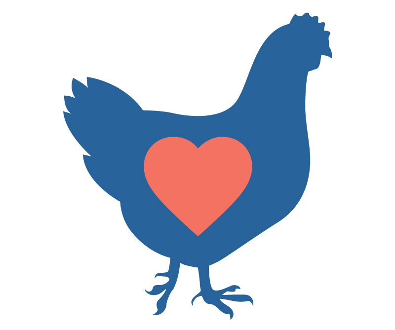 Our mascot, the love chicken